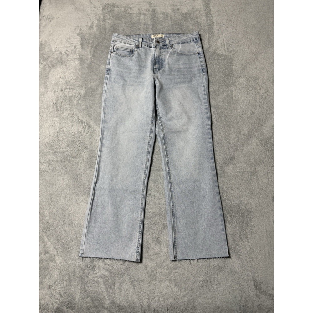 OAT New York Womens 4 Straight Ankle High Rise Light Wash Blue Jeans 29x25